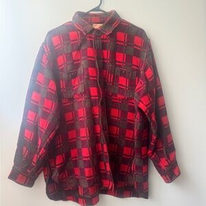 Vintage 80s Champion Flannel Button Down Shirt  - Unisex XL
